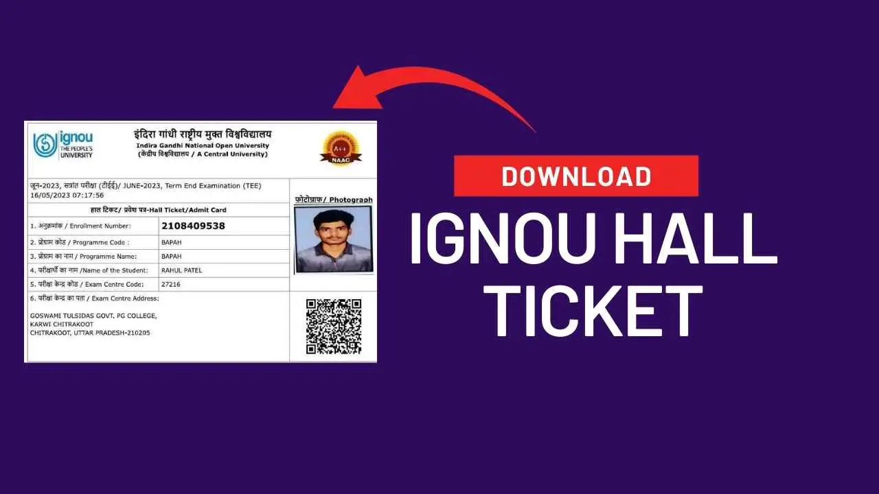 IGNOU HALL TICKET