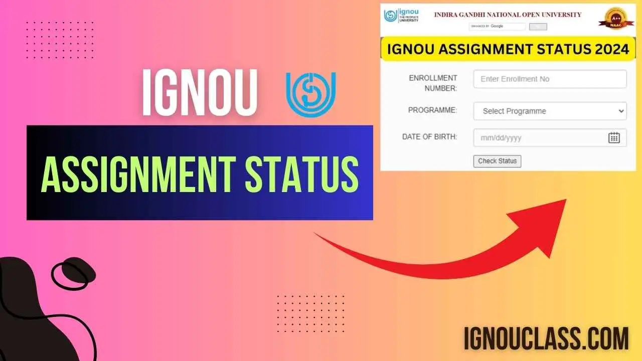 ignou assignment status