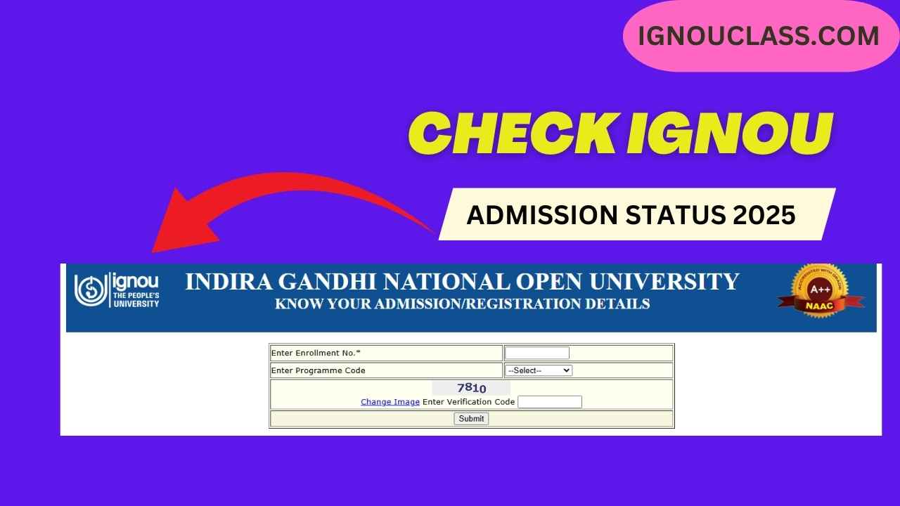 Ignou Admission Status