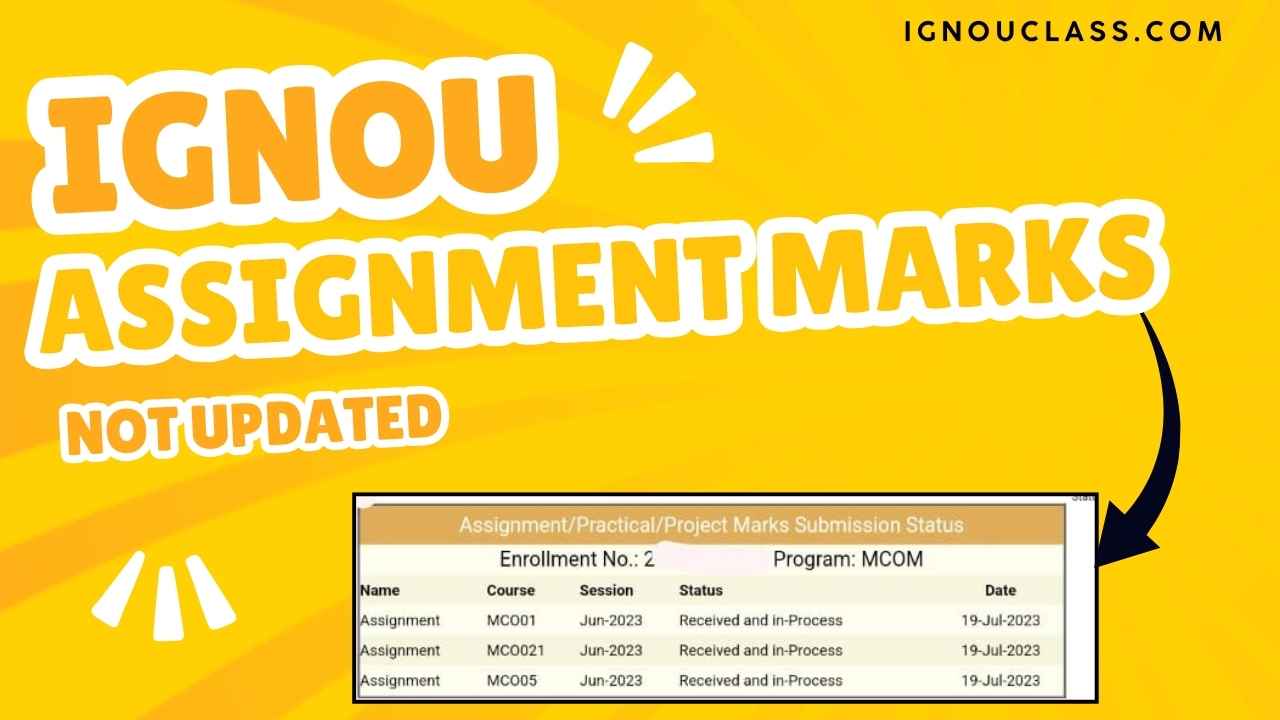 Ignou assignment marks