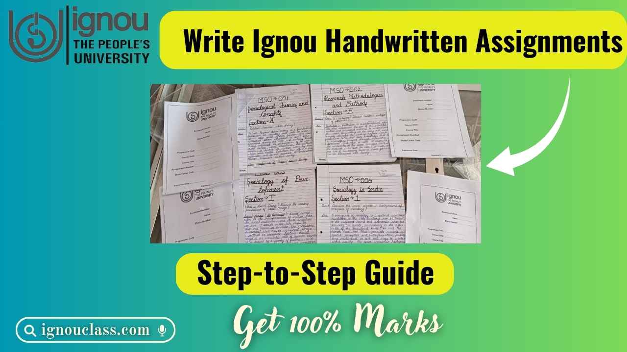 ignou handwritten assignment