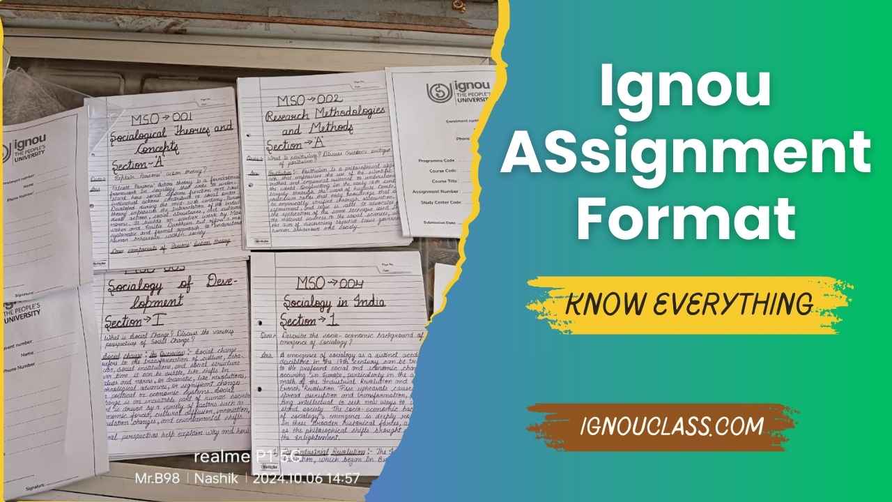 ignou assignment format