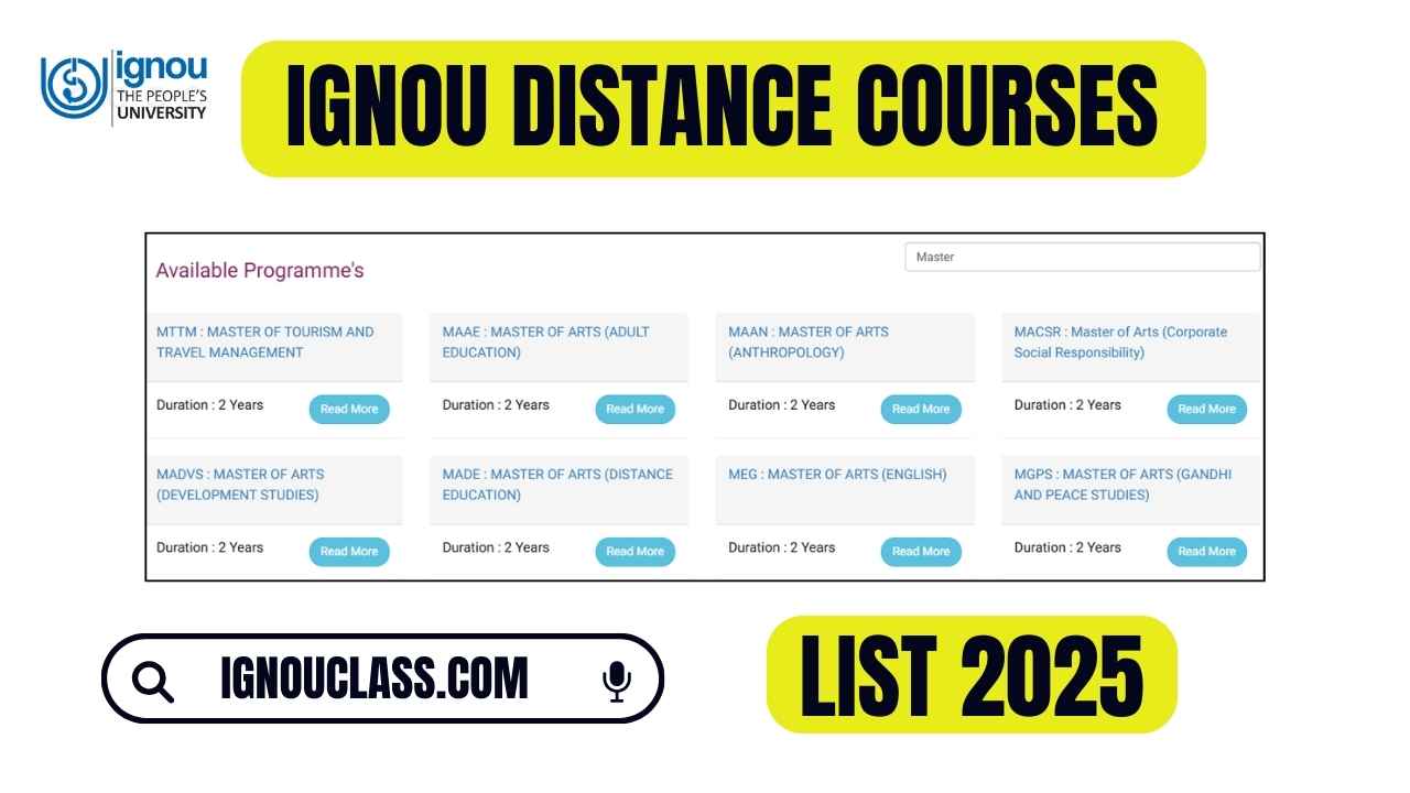 ignou distance course