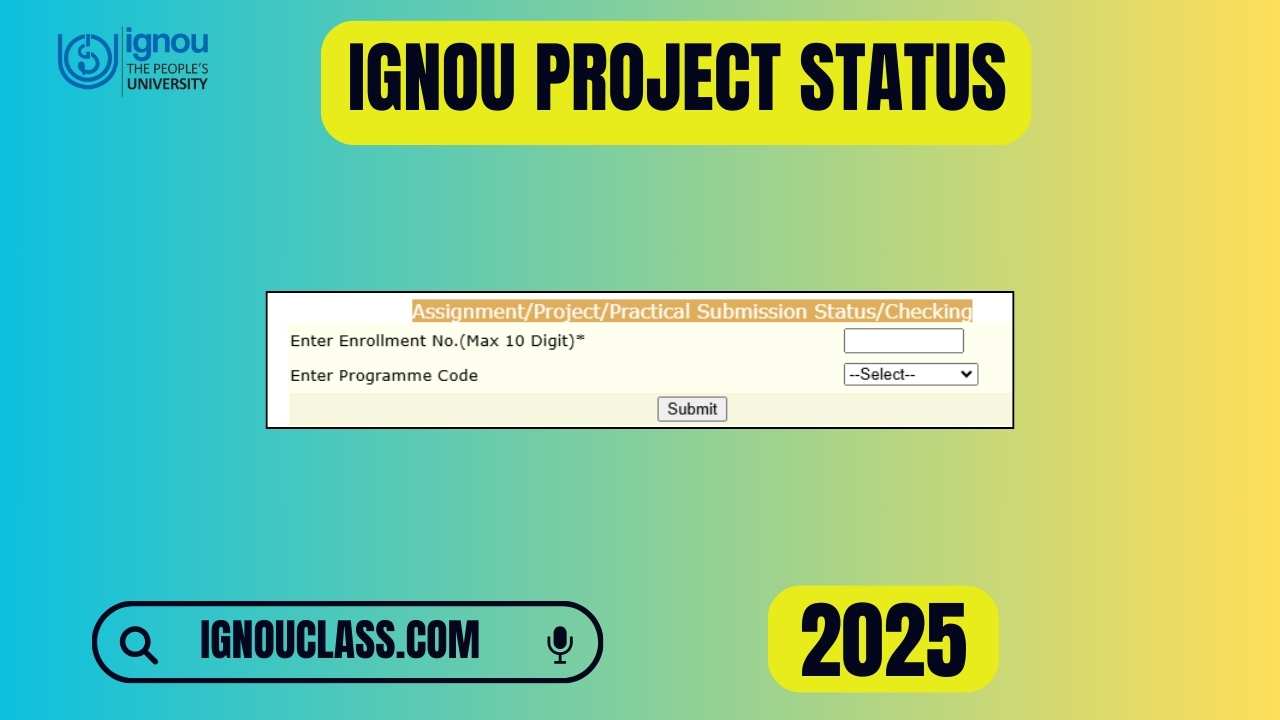 ignou project status