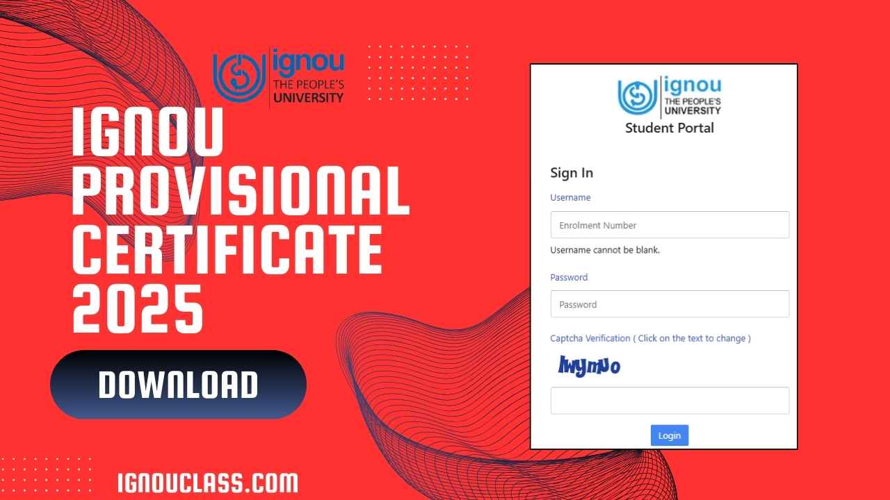 ignou provisional certificate