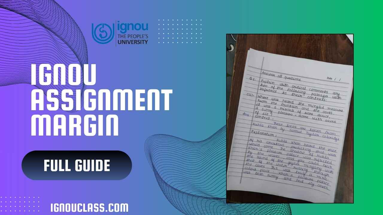 ignou assignment margin