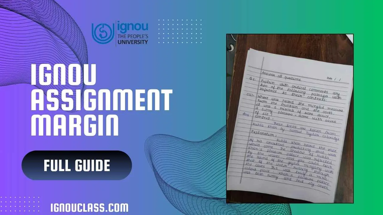 ignou assignment margin