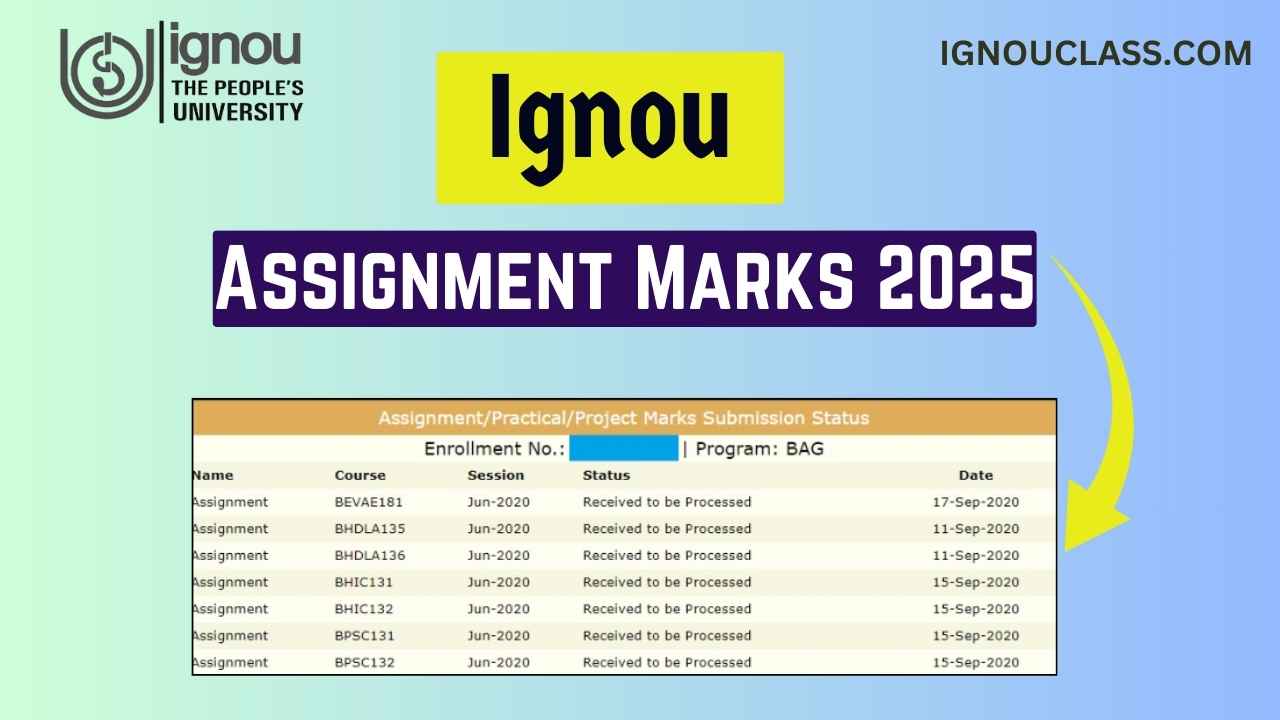 ignou assignment marks