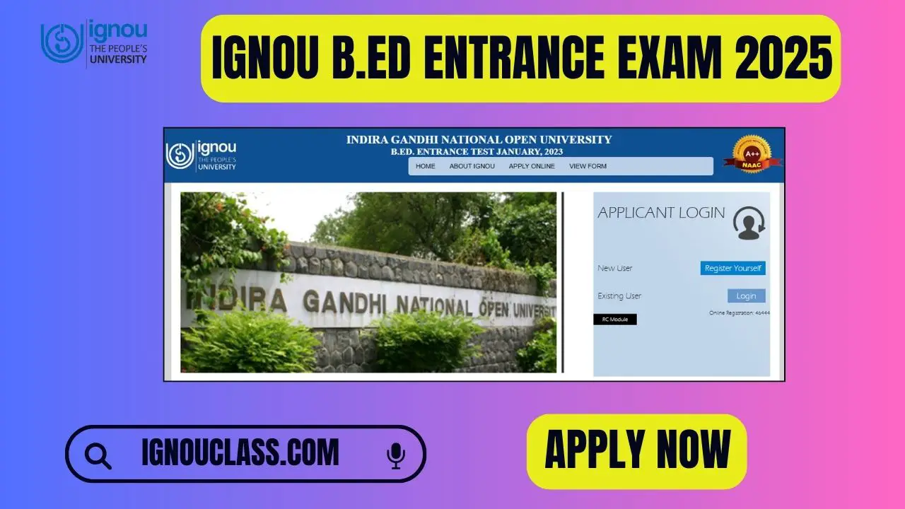 ignou b.ed entrance exam