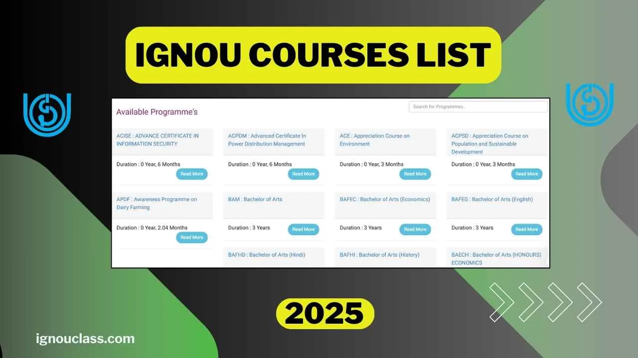 Ignou Courses
