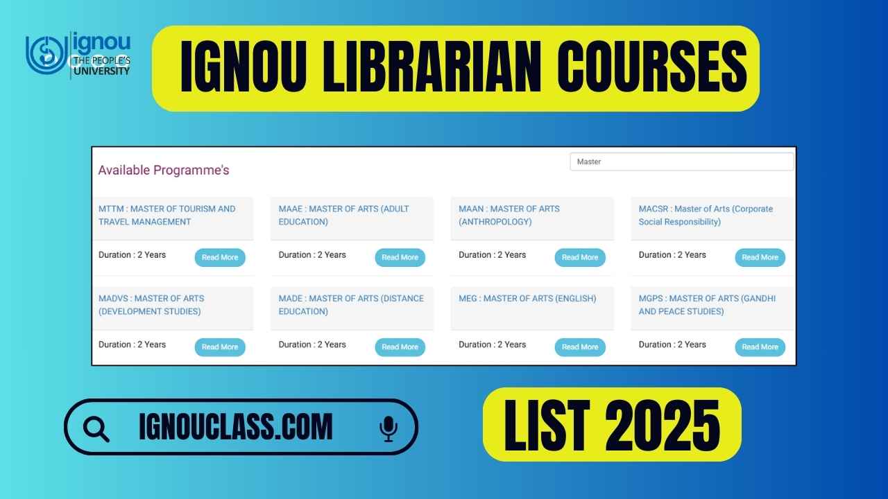 ignou librarian course