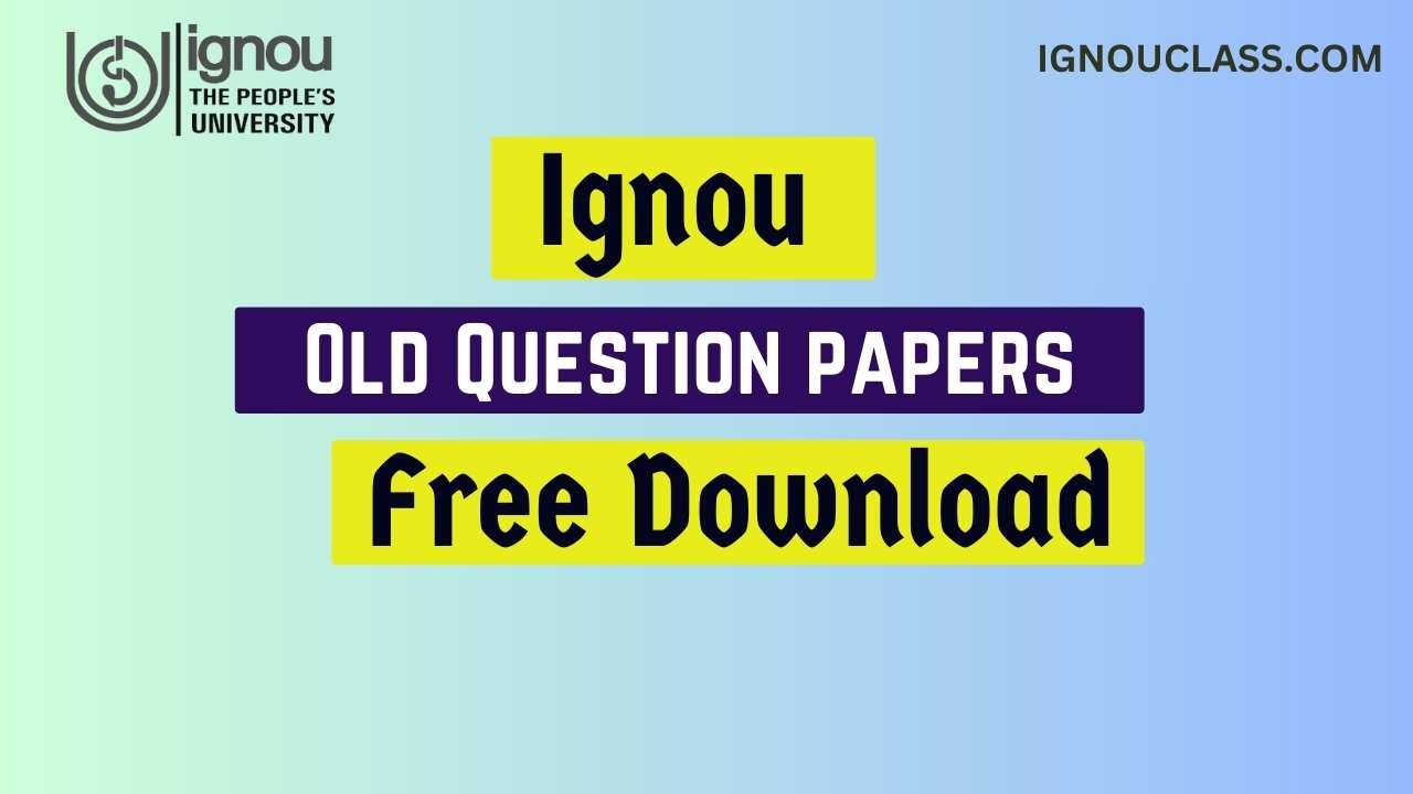 ignou old question papers