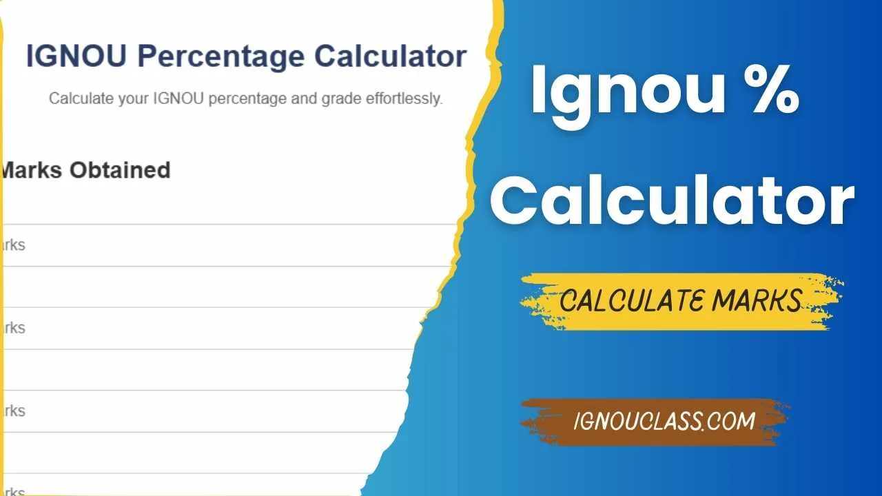 Ignou Percentage calculator