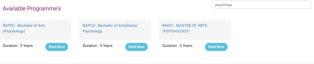 ignou psychology course