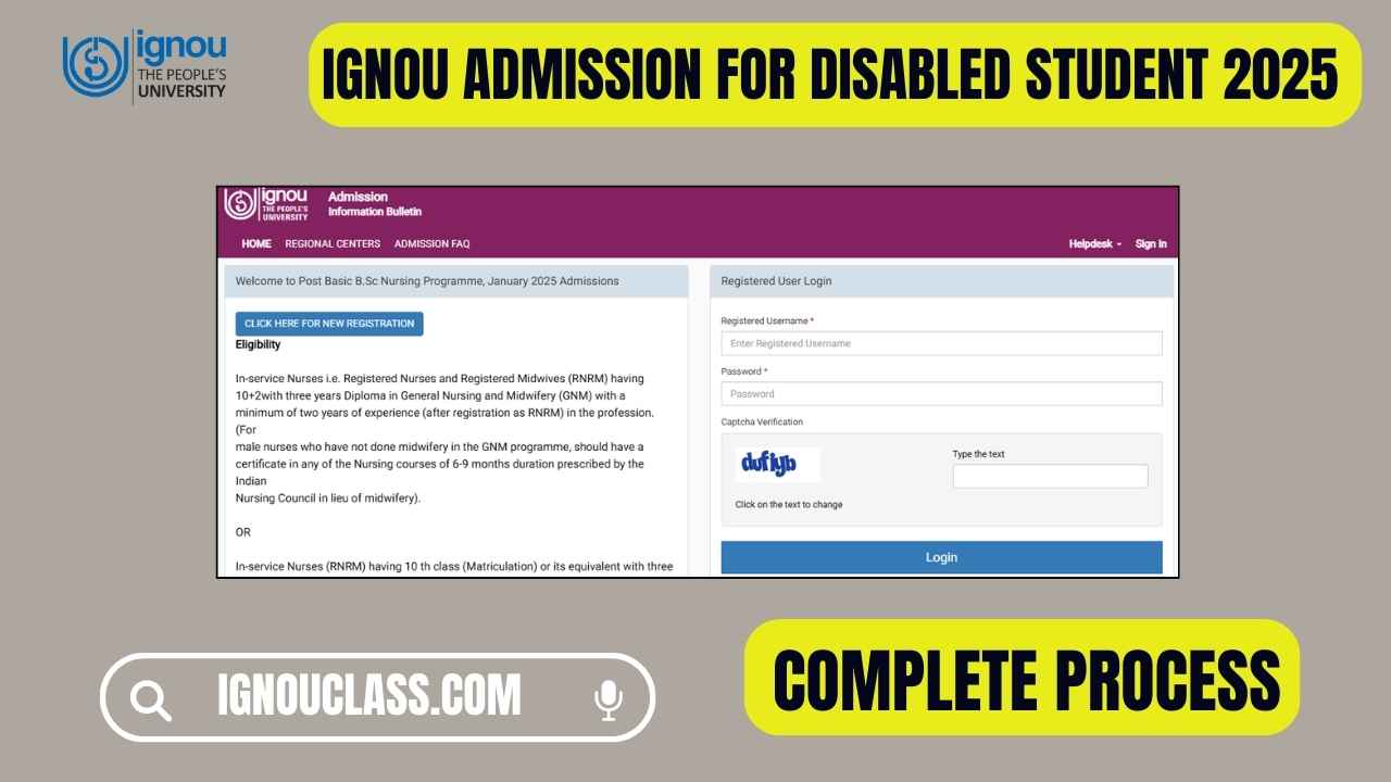 Admission disabled student